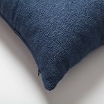 Julia | Blue Boucle Textured Solid Long Lumbar 14"x28" Throw Pillow Cover - Image 2