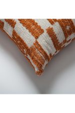 Surya | Burnt Orange Textured Herringbone Stripe Lumbar 12''x20'' Throw Pillow Cover - Image 2