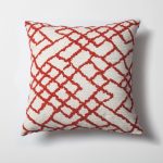 Maya | Red Kilim Patterned Tribal Boho Textured Square 20''x20'' Throw Pillow Cover