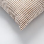 Zuma | Mustard Yellow Stripe Neutral Linen-Blend Square 18"x18" Throw Pillow Cover - Image 2