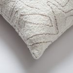 Amorf | Beige Abstract Minimal Design Textured Square 20"x20'' Throw Pillow Cover - Image 2
