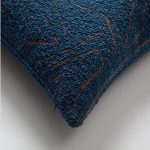 Amorf | Blue Abstract Minimal Design Textured Square 20"x20'' Throw Pillow Cover - Image 2