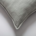 Porto | Mint Blue Neutral Solid Linen-Blend Flanged Square 20''x20'' Throw Pillow Cover - Image 2