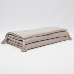 Loom Bed Runner | Taupe Neutral Linen Blend - Image 3