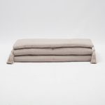 Loom Bed Runner & Pillow Covers | Set of 7 | Taupe Burgundy Gilda Bedset - Image 2