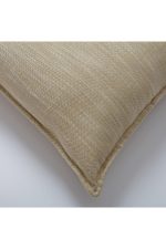 Porto | Yellow Neutral Solid Linen-Blend Flanged Square 20''x20'' Throw Pillow Cover - Image 2