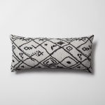 Merino | Boho Moroccan Paterned Woven Long Lumbar 14"x28" Throw Pillow Cover