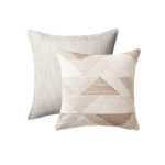 Porto & Nevio | Set of 2 | Neutral Textured Boho Throw Pillow Covers